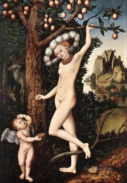  Cranach Oil Painting - Cupid Complaining To Venus Lucas Cranach the Elder